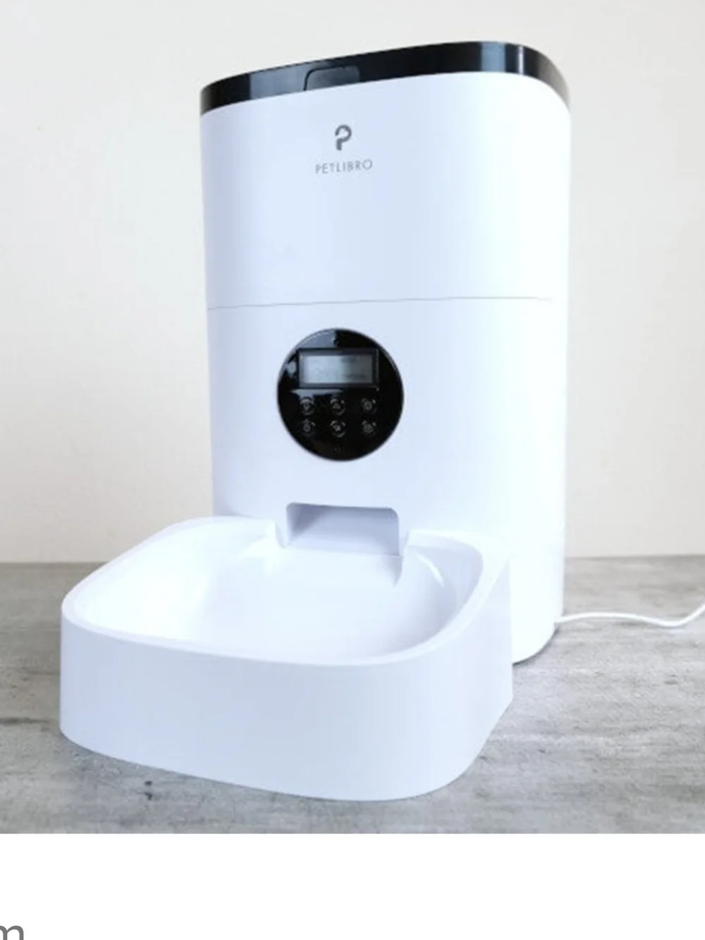 PetLibro Automatic Cat Feeder - White and Black